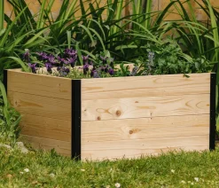 upyard Hochbeete & Frühbeete - Holz-Hochbeet GardenBox I-Box, ca. B120/H40/T80 cm Schwarz