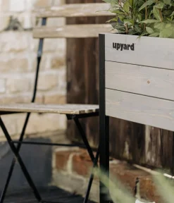 upyard Hochbeete & Frühbeete - Holz-Pflanzkasten ModernBox mit Ablage, ca. B58/H72/T36 cm Grau