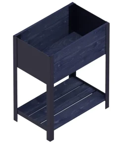 upyard Hochbeete & Frühbeete - Holz-Pflanzkasten ModernBox mit Ablage, ca. B58/H72/T36 cm Braun