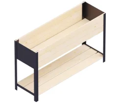 upyard Hochbeete & Frühbeete > Holz-Pflanzkasten ModernBox mit Ablage, ca. B118/H72/T36 cm
