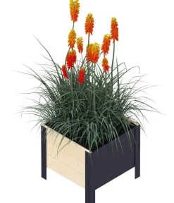 upyard Holz-Pflanzkasten ModernBox, ca. B36/H32/T36 cm Natur New