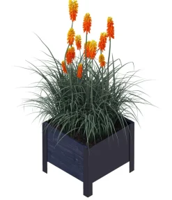 upyard Pflanzkübel & Blumenkästen|Hochbeete & Frühbeete - Holz-Pflanzkasten ModernBox, ca. B36/H32/T36 cm Schwarz