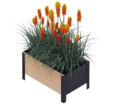 upyard Pflanzkübel & Blumenkästen|Hochbeete & Frühbeete - Holz-Pflanzkasten ModernBox, ca. B58/H32/T36 cm Braun
