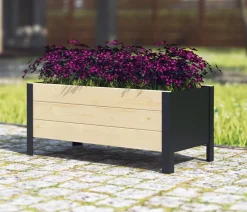 upyard Holz-Pflanzkasten ModernBox, ca. B78/H32/T36 cm Natur