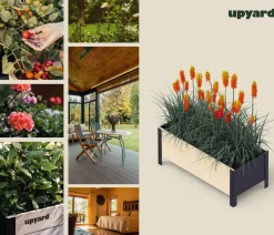 upyard Holz-Pflanzkasten ModernBox, ca. B78/H32/T36 cm Natur