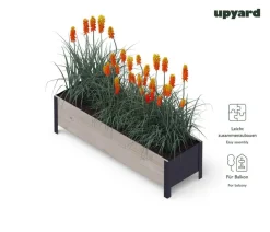 upyard Holz-Pflanzkasten ModernBox, ca. B118/H32/T36 cm Grau Discount