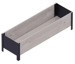 upyard Holz-Pflanzkasten ModernBox, ca. B118/H32/T36 cm Grau Discount