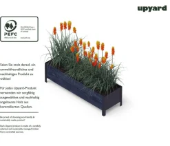 upyard Pflanzkübel & Blumenkästen|Hochbeete & Frühbeete - Holz-Pflanzkasten ModernBox, ca. B118/H32/T36 cm Schwarz
