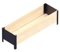 upyard Pflanzkübel & Blumenkästen|Hochbeete & Frühbeete - Holz-Pflanzkasten ModernBox, ca. B118/H32/T36 cm Natur