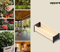 upyard Pflanzkübel & Blumenkästen|Hochbeete & Frühbeete - Holz-Pflanzkasten ModernBox, ca. B118/H32/T36 cm Natur