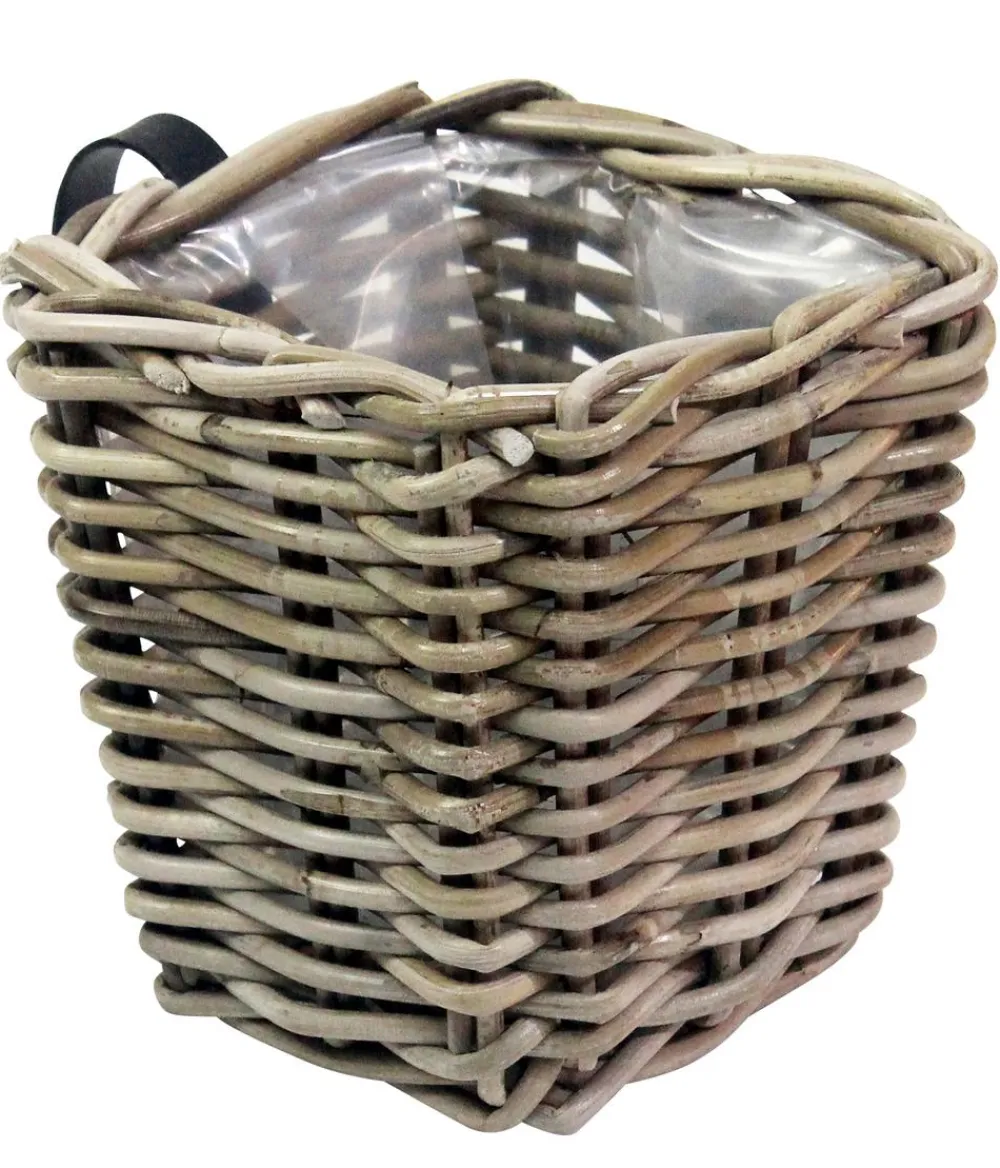 Van der Leeden Pflanzkübel & Blumenkästen|Blumentöpfe & Übertöpfe > Rattan-Balkonkorb, quadratisch, , ca. B15/H15/T15 cm