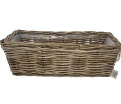 Van der Leeden Pflanzkübel & Blumenkästen > Rattan-Pflanzkasten, braun