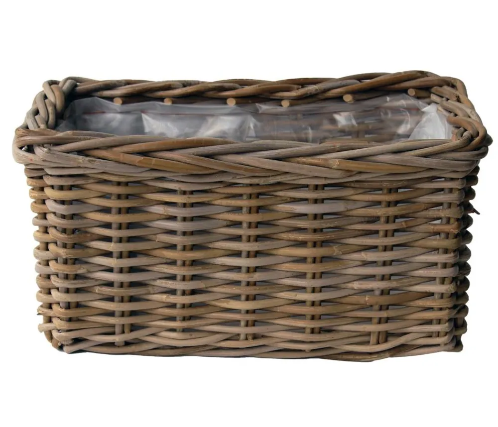 Van der Leeden Rattan-Pflanzkasten, braun Clearance
