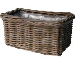 Van der Leeden Rattan-Pflanzkasten, braun Clearance