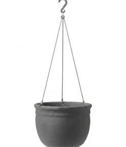 Vasar Kunststoff-Hängeampel, Ø 25 cm Dunkelgrau Discount
