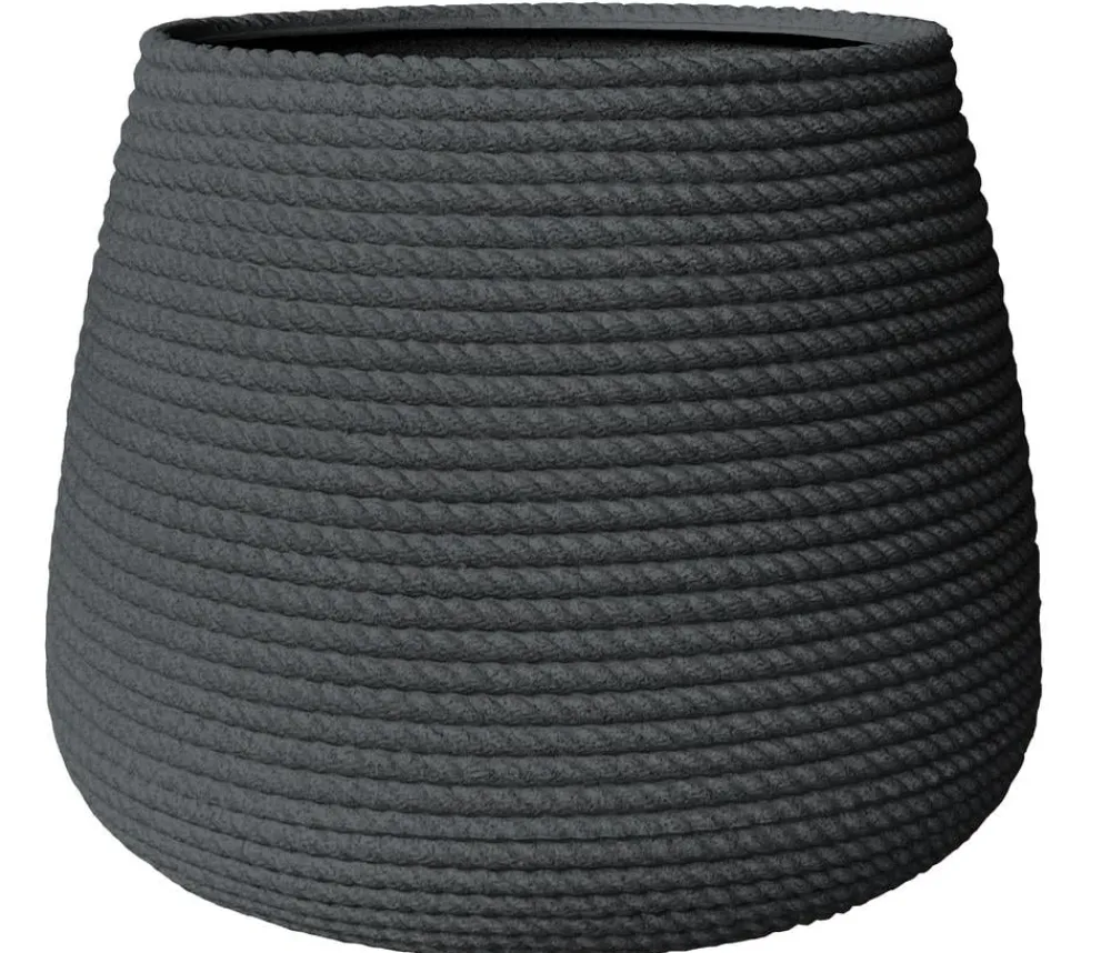 Vasar Blumentöpfe & Übertöpfe - Kunststoff-Topf Campana Bali, bauchig, Anthrazit