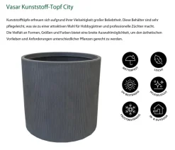 Vasar Pflanzkübel & Blumenkästen|Blumentöpfe & Übertöpfe > Kunststoff-Topf City, rund,