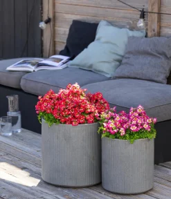 Vasar Pflanzkübel & Blumenkästen|Blumentöpfe & Übertöpfe - Kunststoff-Topf City, rund, Grau
