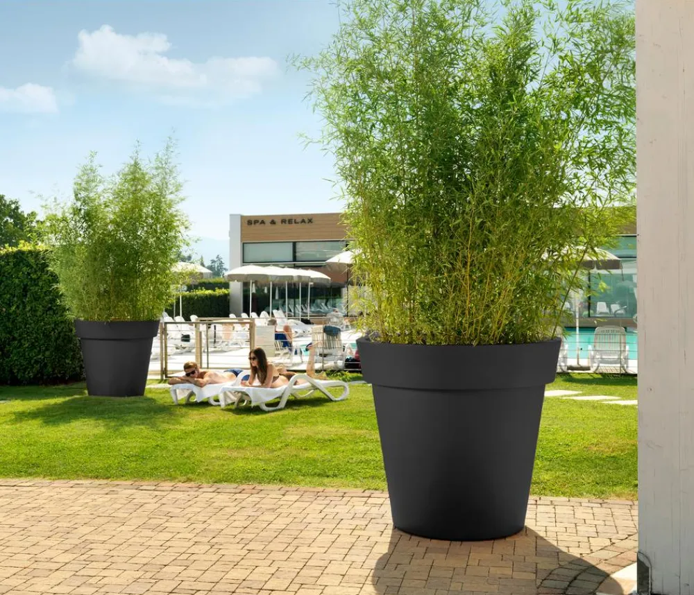 VECA XXL Kunststoff-Topf Easy, rund Dunkelgrau Outlet