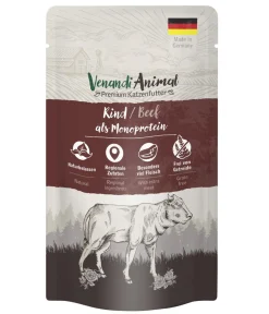 Venandi Animal Nassfutter Katze - Nassfutter für Katzen Monoprotein, Adult, 125 g