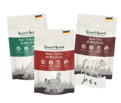 Venandi Animal Nassfutter für Katzen Adult Probierpaket 1, 12 x 125 g Sale