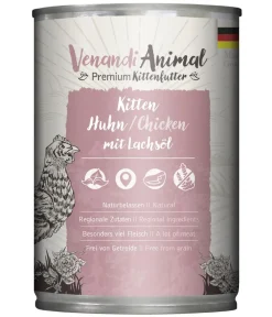 Venandi Animal Nassfutter Katze - Nassfutter für Katzen Monoprotein, Adult, 400 g