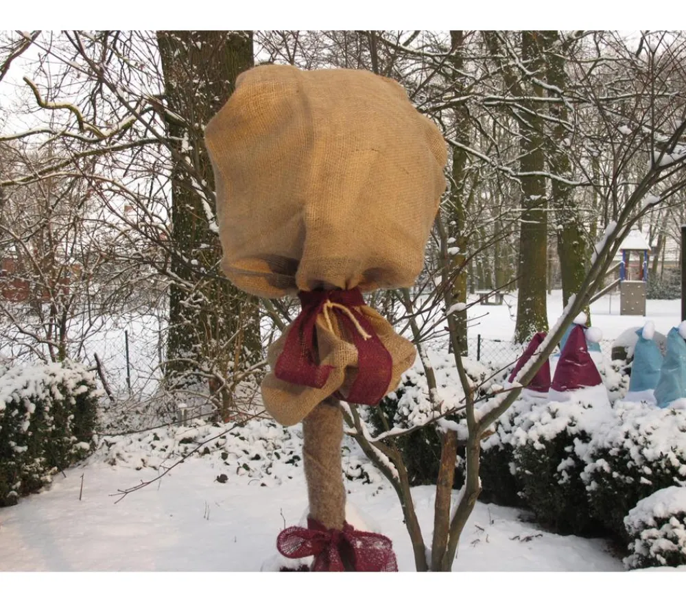Videx Bastelbedarf|Pflanzenfolien & Ernteschutz - Juteband, ca. L300/B6 cm Dunkelrot