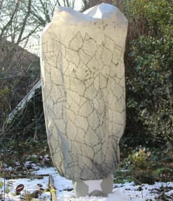 Videx Vlieshaube Blätter, , ca. B120/H180 cm Grau