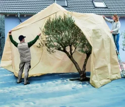 Videx Pflanzenfolien & Ernteschutz - Winterschutz Mega Thermomantel Mediterran XXXL, ca. Ø250/H350 cm Beige
