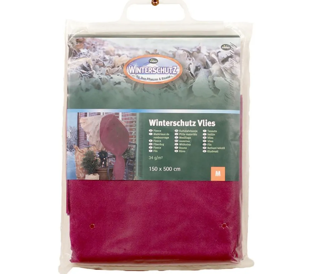 Videx Pflanzenfolien & Ernteschutz - Winterschutzvlies, ca. L500/B150 cm Dunkelrot