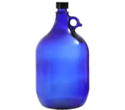 Vina Saft- & Weinherstellung - Henkelflasche mit Schraubverschluss, 5 Liter Blau