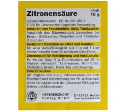 Vina Saft- & Weinherstellung|Einkochautomaten & Zubehör - Zitronensäure, 10 g Weiß