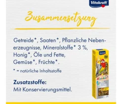 Vitakraft® Vogelfutter & Snacks - Kräcker® Original Feather Care für Großsittiche, 2er Pack