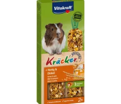 Vitakraft® Kräcker® Original + Honig & Dinkel für Meerschweinchen, 2er Pack New