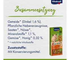 Vitakraft® Kräcker® Original + Honig & Dinkel für Hamster, 2er Pack New