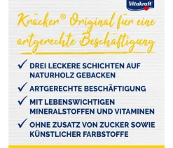 Vitakraft® Vogelfutter & Snacks - Kräcker® Original Mix + Ei / Frucht / Honig für Kanarien, 3er Pack