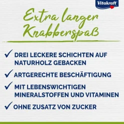 Vitakraft® Nagersnacks - Nagersnack Kräcker® Original Mix + Gemüse/Nuss/Waldbeere für Zwergkaninchen, 3er Pack