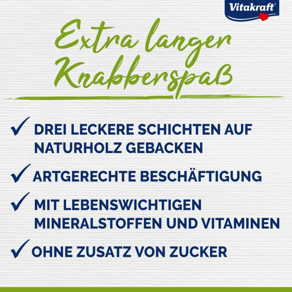 Vitakraft® Nagersnacks - Nagersnack Kräcker® Original Mix + Gemüse/Nuss/Waldbeere für Zwergkaninchen, 3er Pack