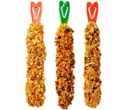 Vitakraft® Nagersnacks - Nagersnack Kräcker® Original Mix + Gemüse/Nuss/Waldbeere für Zwergkaninchen, 3er Pack