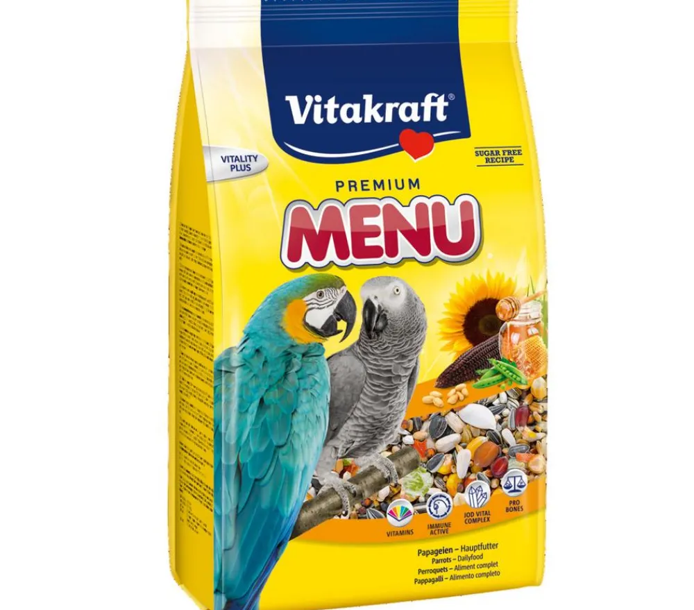 Vitakraft® Vogelfutter & Snacks - Vogelfutter Premium Menü, Honig für Papageien