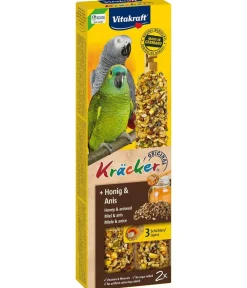 Vitakraft® Vogelsnack Kräcker® Original Honig + Anis für Papageien, 2er Pack Hot