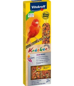 Vitakraft® Vogelfutter & Snacks - Vogelsnack Kräcker® Original Color Boost, 2er Pack