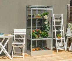 Vitavia Balkongewächshaus Vila 350, ca. B81/H166/T43 cm Silber Outlet