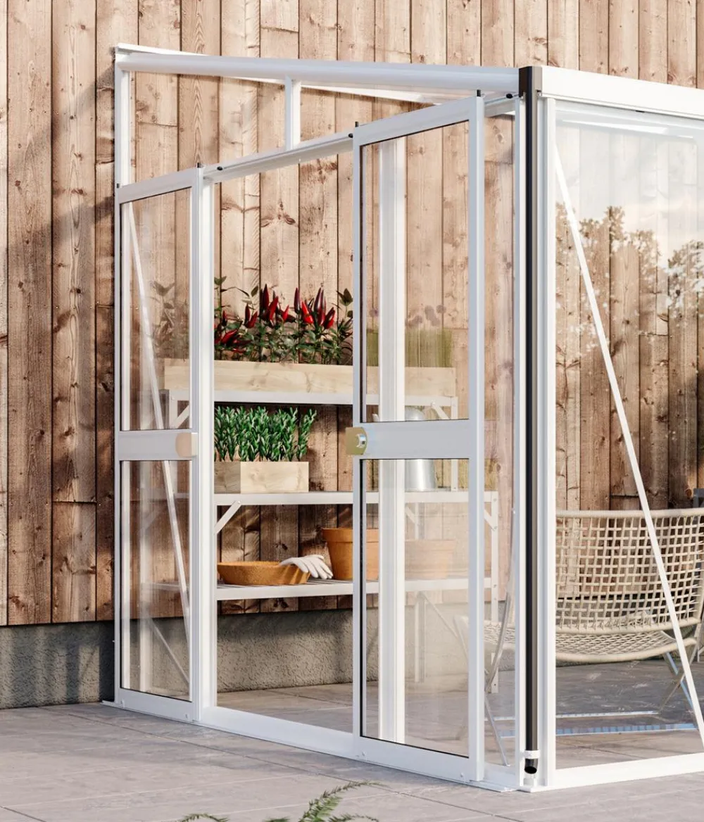 Vitavia Gewächshaus Zubehör - Doppeltür-Kit Athene Weiß