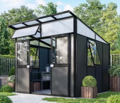 Vitavia Gartenhäuser & Gerätehäuser - Gerätehaus Atlas 7800, ca. B267/H242,3/T295 cm Schwarz