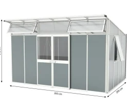 Vitavia Gartenhäuser & Gerätehäuser - Gerätehaus Atlas 11500, ca. B393/H242/T295 cm Weiß