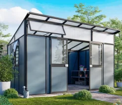 Vitavia Gerätehaus Atlas 11500, ca. B393/H242/T295 cm Schwarz Hot