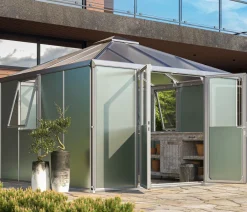 Vitavia Gartenhäuser & Gerätehäuser - Gerätehaus Sidera, ca. B322/H265/T322 cm Silber