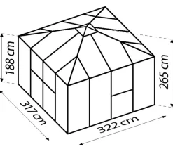 Vitavia Gartenhäuser & Gerätehäuser > Gerätehaus Sidera 10200 ESG/HKP, ca. B321,5/H264,5/T321,5 cm