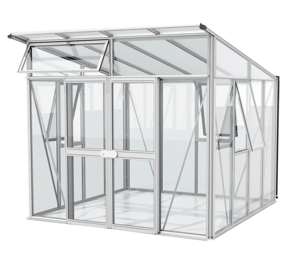Vitavia Gewächshaus Artemis 7800 ESG/HKP, ca. B267/H242/T295 cm Silber Discount